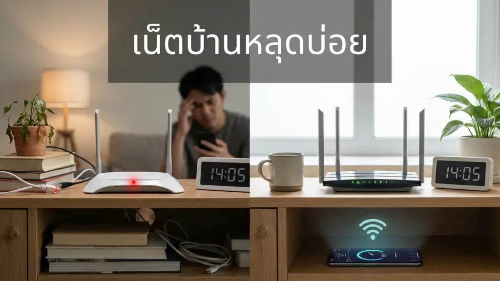 เน็ตบ้านหลุดซ้ำๆ ทำยังไง ก่อนเรียกช่างเข้ามาแก้