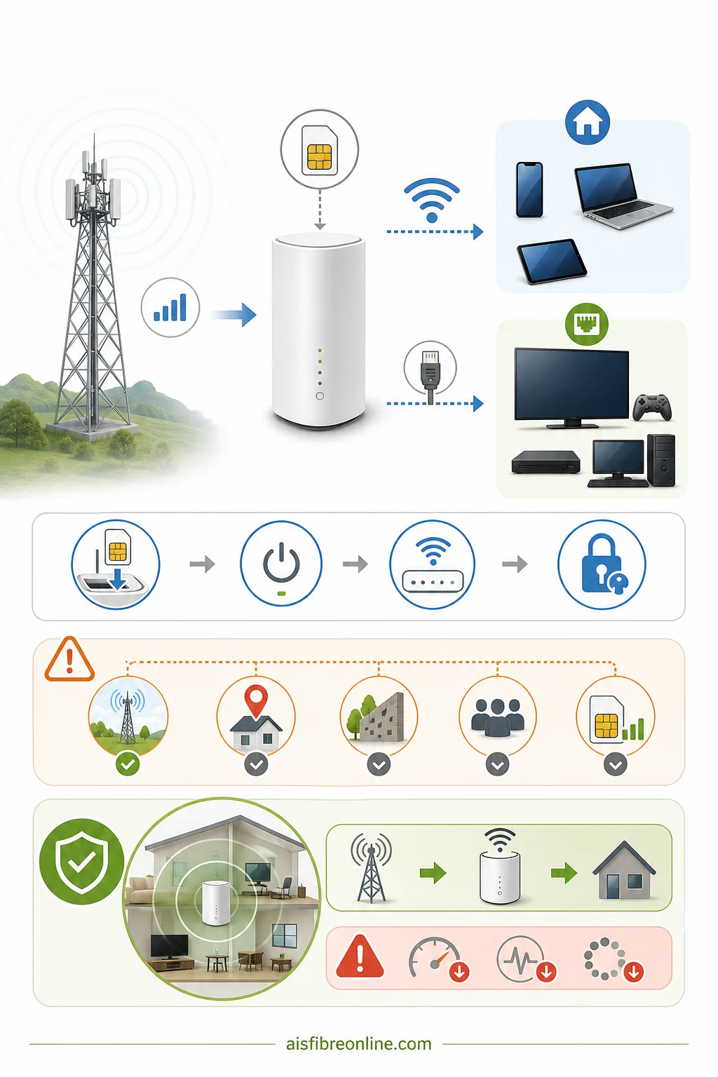 อินโฟกราฟิกอธิบาย เราเตอร์ 5G แทนเน็ตบ้านได้อย่างไร