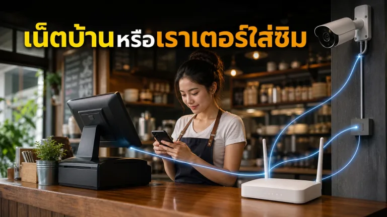เปิดร้านเล็ก ๆ ใช้ POS กล้องวงจรปิด และมือถือพร้อมกัน ควรเลือกเน็ตบ้านหรือเราเตอร์ใส่ซิม — ติดเน็ตบ้าน