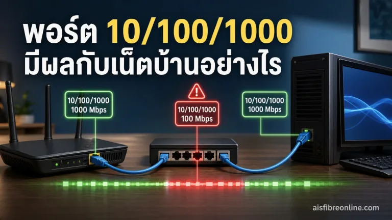Gigabit Ethernet คืออะไร ทำไมพอร์ต 10/100/1000 ถึงมีผลกับความเร็วเน็ตบ้าน
